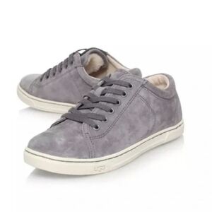 UGG Womens Gray Casual Suede Waterproof Sneakers 7